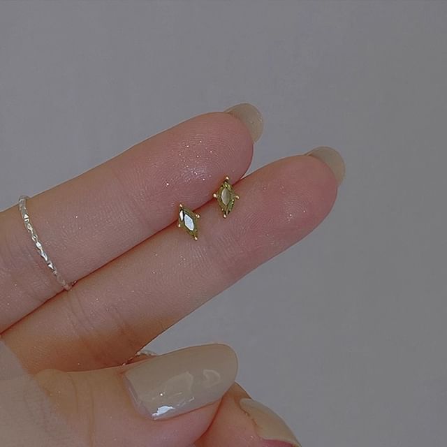 Earring Rhinestone Stud Alloy