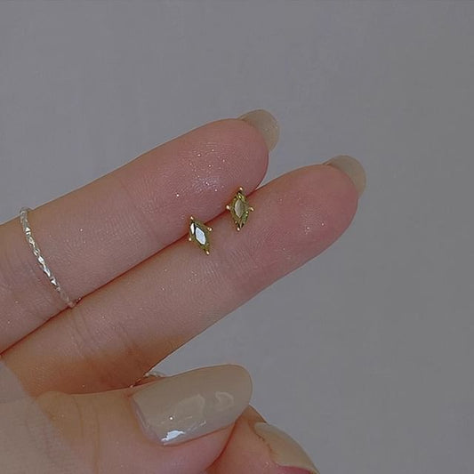 Earring Rhinestone Stud Alloy