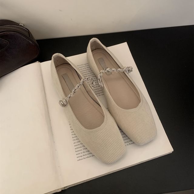 Chained Toe Shoes Mary Square Jane