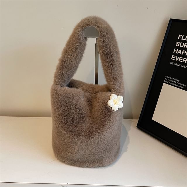 Bucket Accent Floral Bag Fluffy