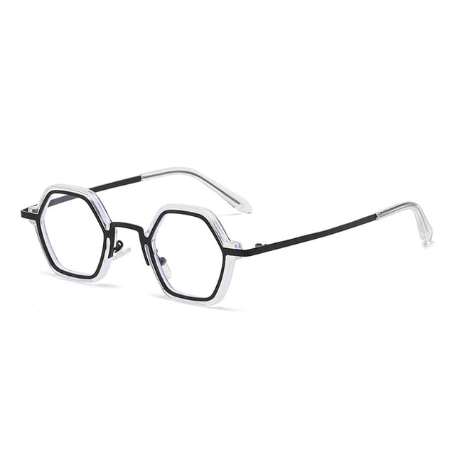 Blocking Blue Frame Light Eyeglasses Metal Geometric