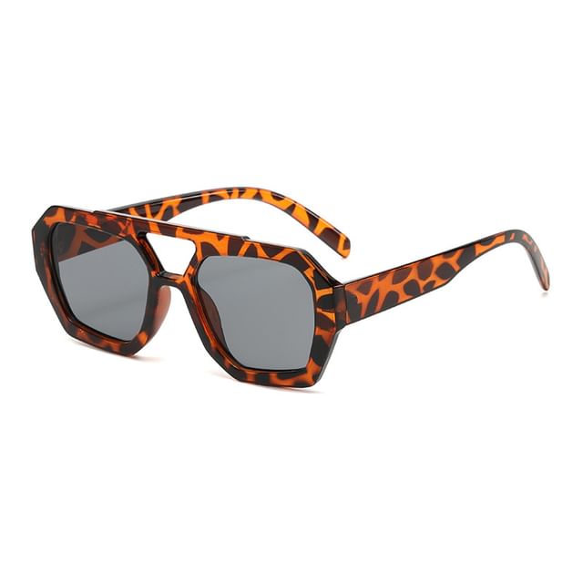 Geometric Sunglasses Bridge Double