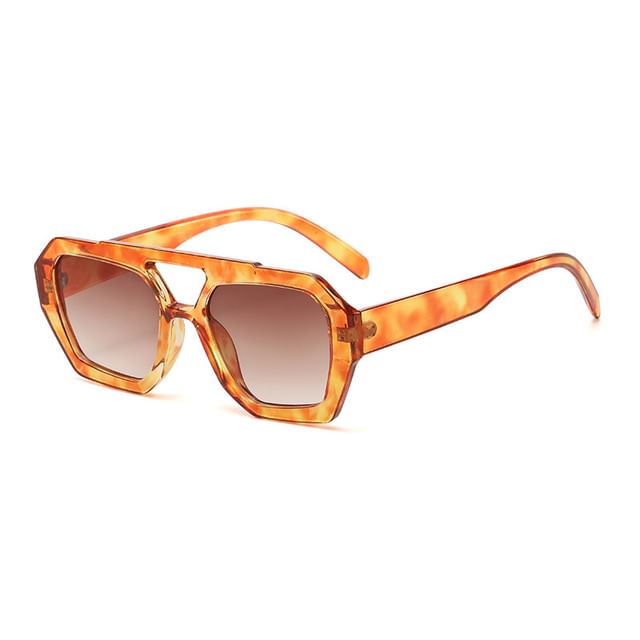 Geometric Sunglasses Bridge Double
