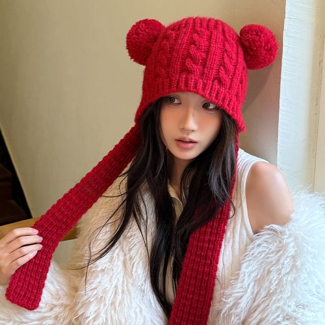 Beanie Knit Ear Bear