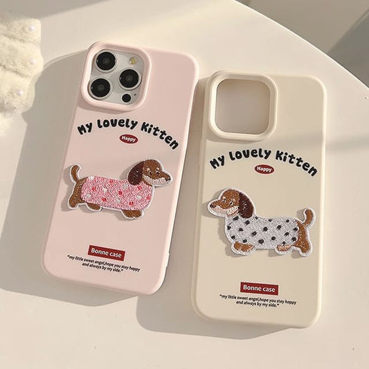 Phone Dog Case Embroidered