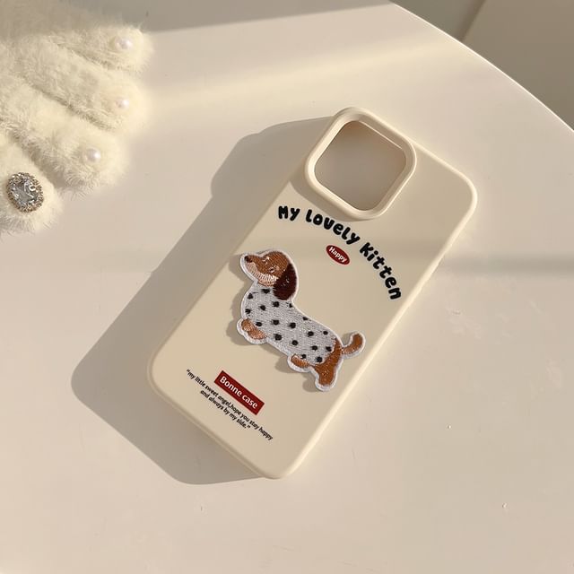 Phone Dog Case Embroidered