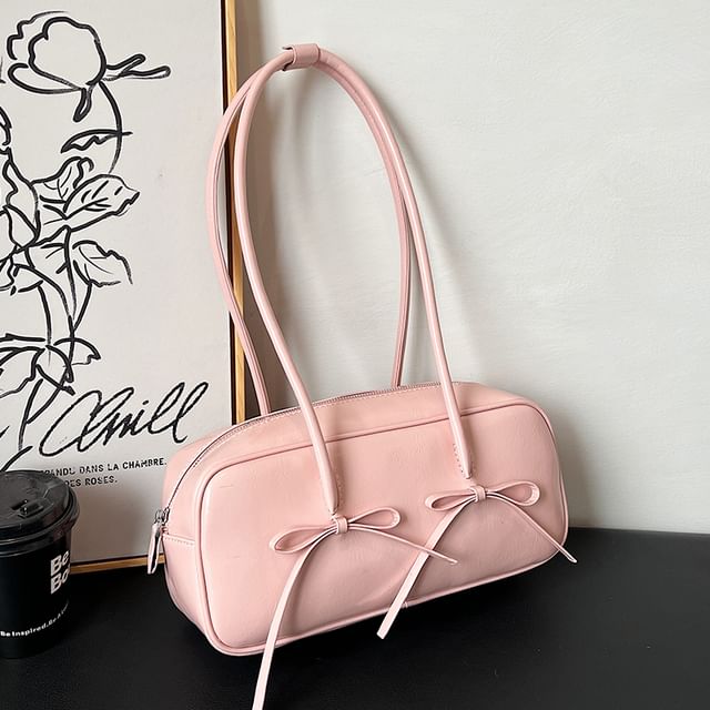 Bag Shoulder Leather Bow Faux