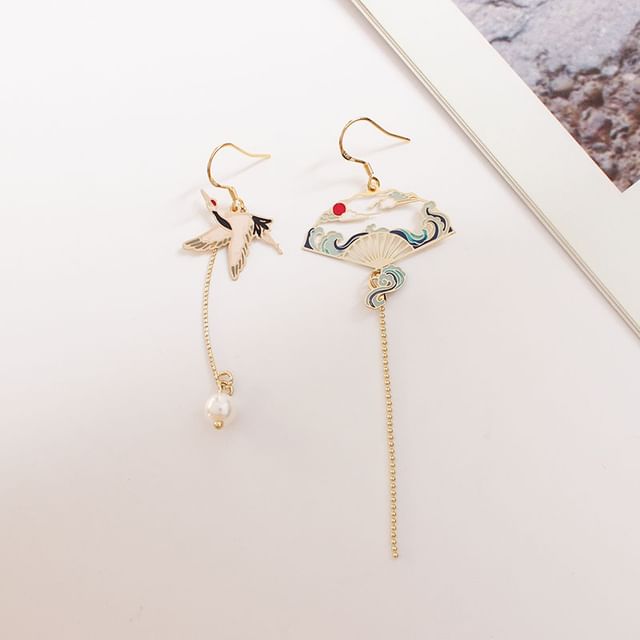 Earring Alloy Dangle Crane (Various Designs)