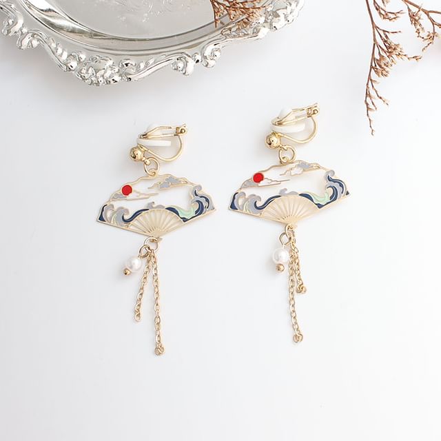 Earring Alloy Dangle Crane (Various Designs)