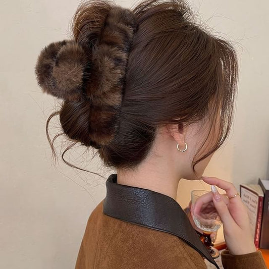 Patterned Hair Leopard Claw Fur Faux
