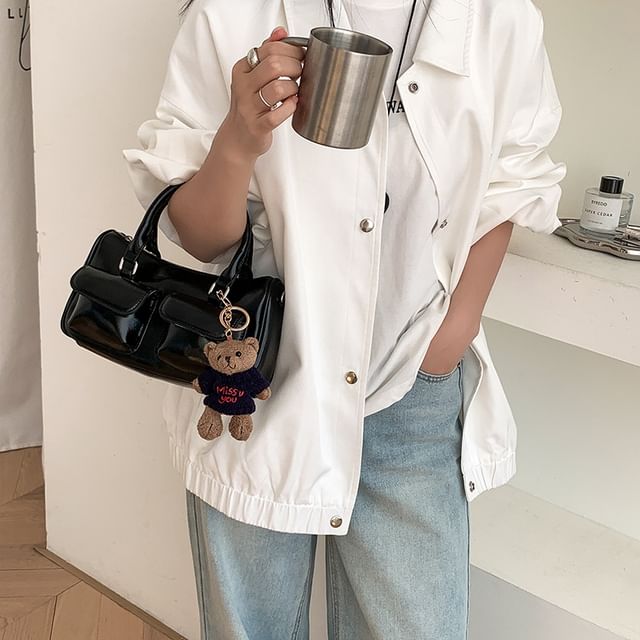 Crossbody Bag Leather Multi-Pocket Faux