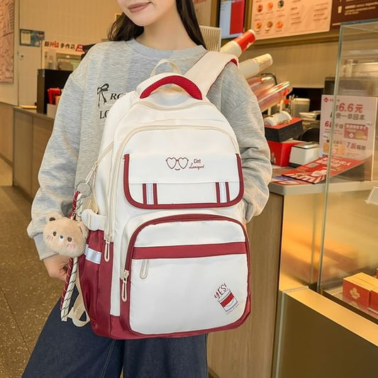 Cartoon Charm Bag Set Print Backpack Laptop / Nylon