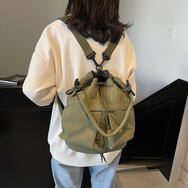 Drawstring Backpack Multi-Pocket