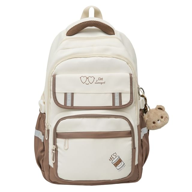 Print Laptop Set Charm Backpack Cartoon / Nylon Bag