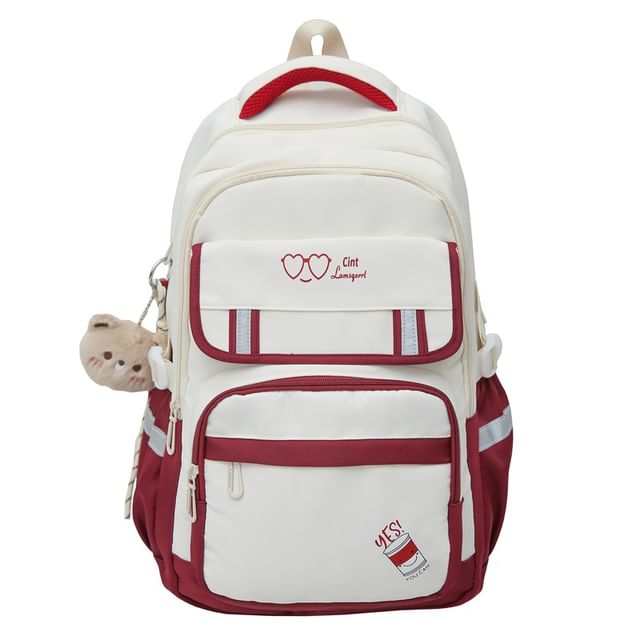 Print Laptop Set Charm Backpack Cartoon / Nylon Bag