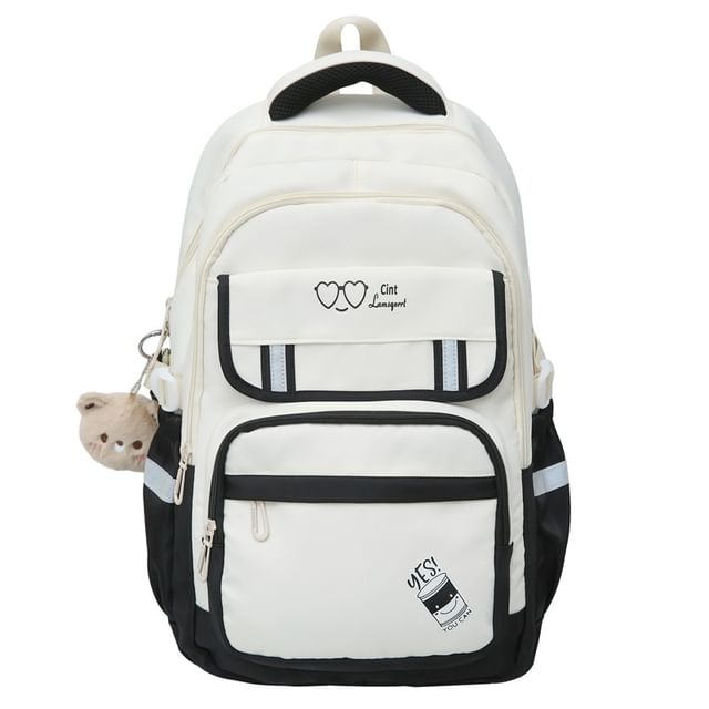 Print Laptop Set Charm Backpack Cartoon / Nylon Bag