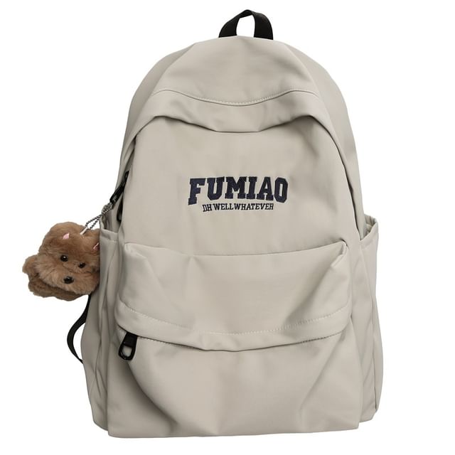 Bag Laptop Nylon / Backpack Lettering Set Embroidered Charm