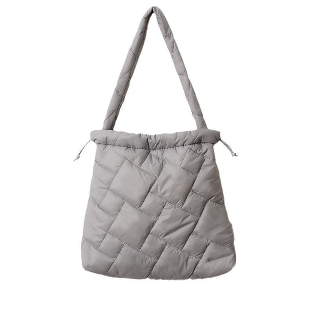 Tote Drawstring Plain Quilted Bag