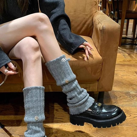 Leather Faux Plain Penny Platform Loafers