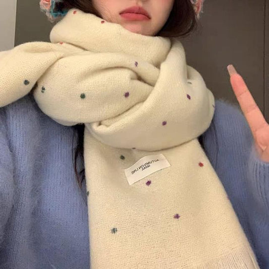 Dotted Applique Scarf