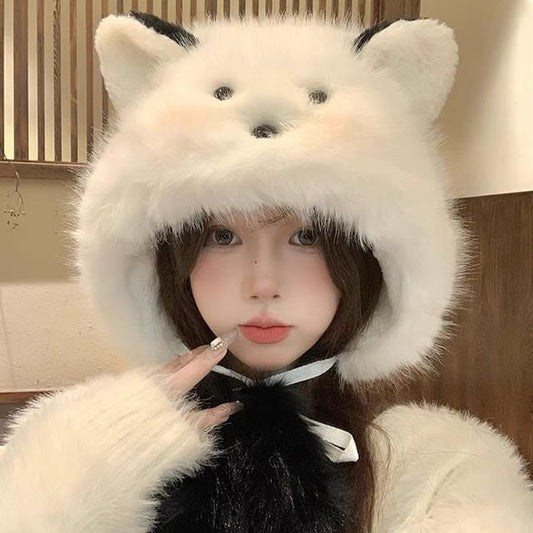 Fluffy Cartoon Animal Hat