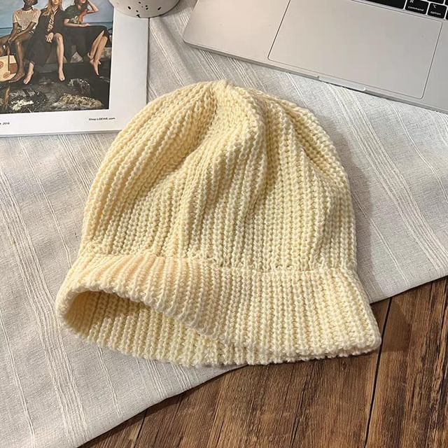 Ribbed Beanie Plain