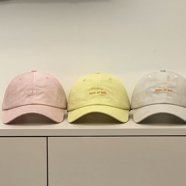 Letter Embroidered Cap