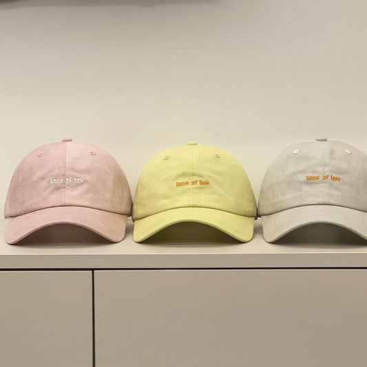 Letter Embroidered Cap