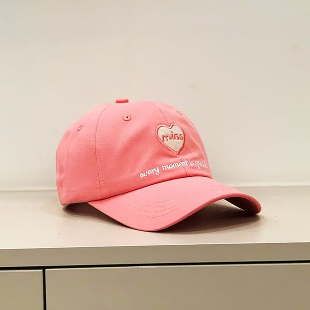 Embroidered Heart Cap