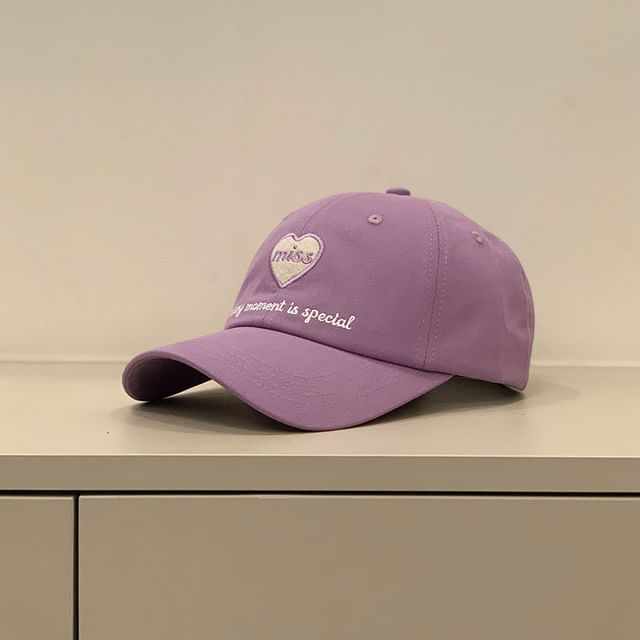 Embroidered Heart Cap