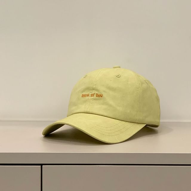 Letter Embroidered Cap