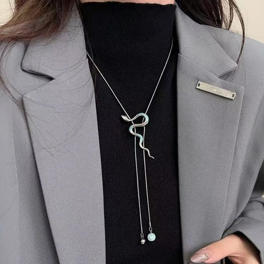 Pendant Alloy Lariat Snake Necklace