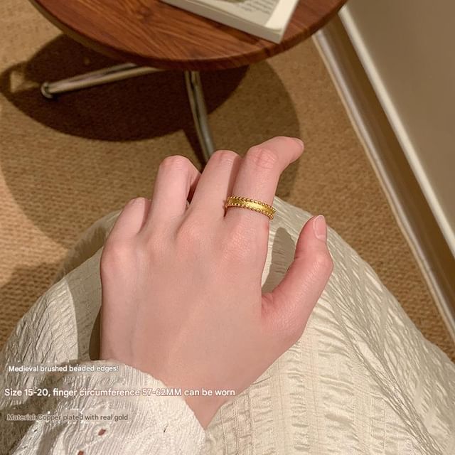 Brushed Open Ring Alloy Rhinestone / Set