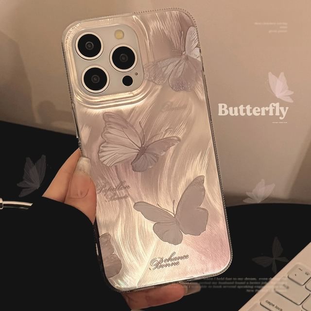 Set / Phone Butterfly Charm Case