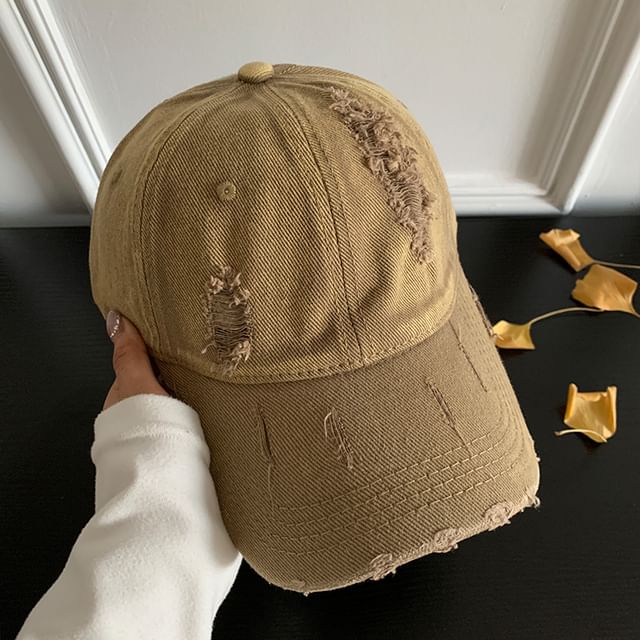 Baseball Distressed Plain Cap