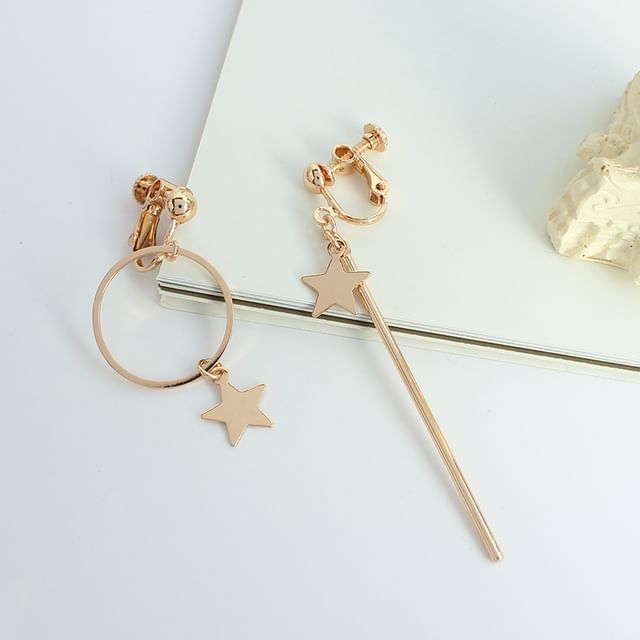 Dangle Asymmetrical Star Earring