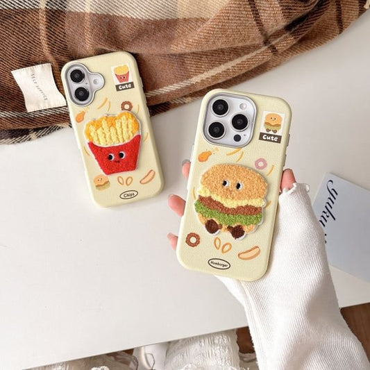 Phone Food Fast Case Embroidered