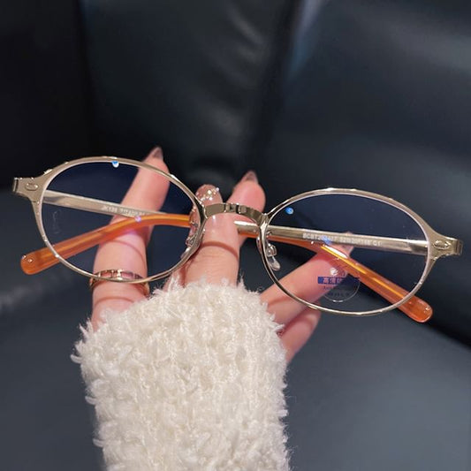 Light Blocking Glasses Oval Blue