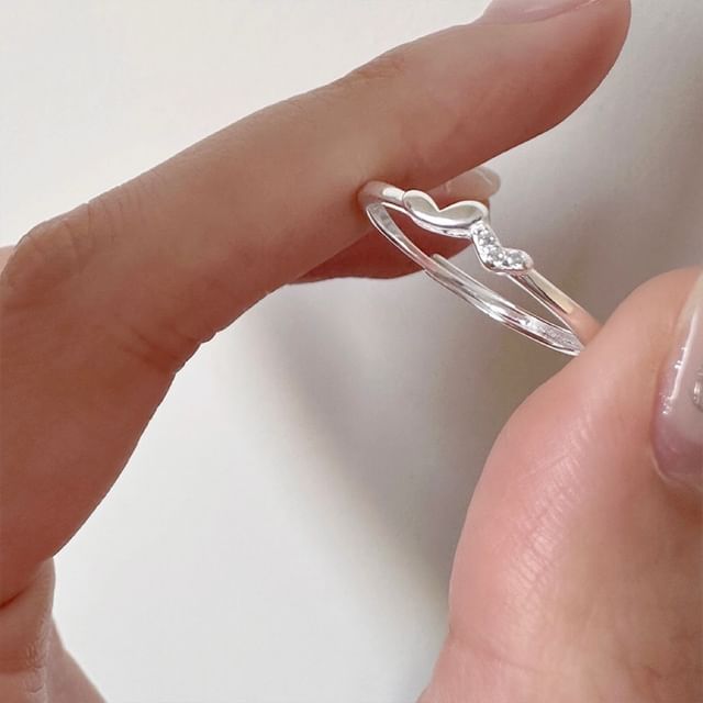 Sterling Ring 925 Heart Silver
