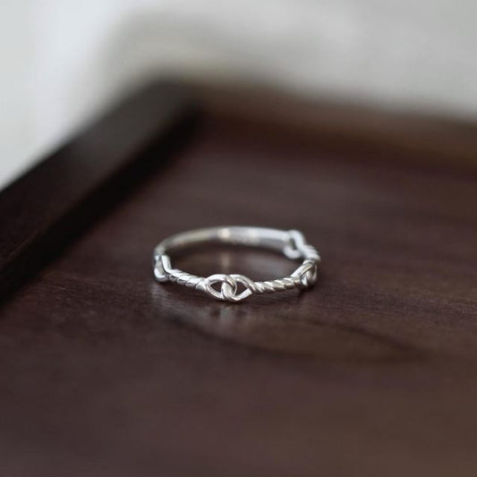 Sterling Silver Twist 925 Ring