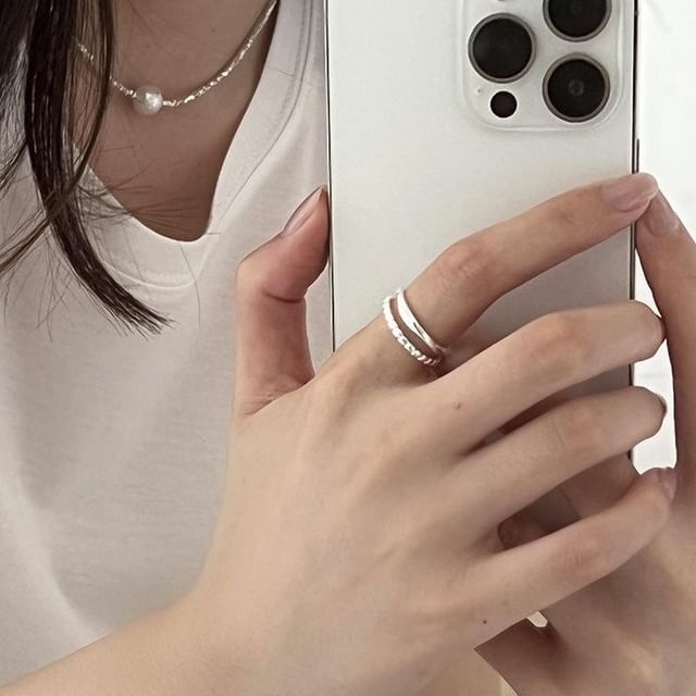 Silver Metal 925 Open Ring Sterling
