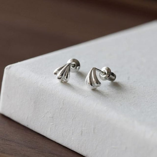 Silver 925 Stud Sterling Earring Shell
