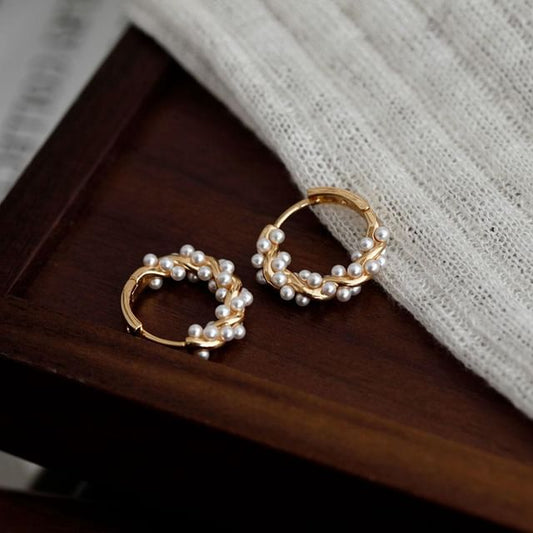 Faux Pearl Earring Hoop