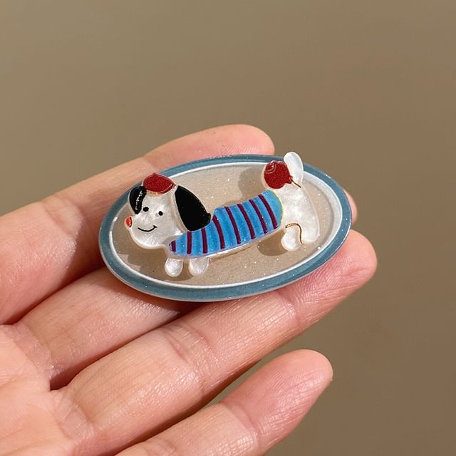Dog Cartoon Hair Clip Acrylic