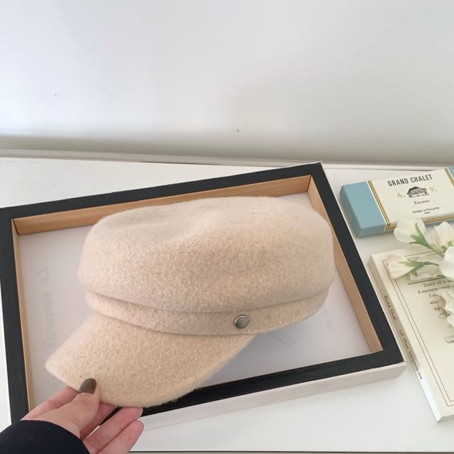 Buttoned Newsboy Cap