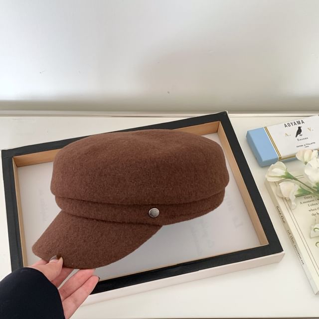 Buttoned Newsboy Cap