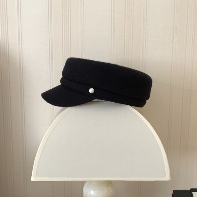 Buttoned Newsboy Cap
