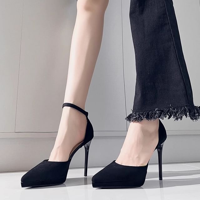 Pointy Stiletto Heel Sandals Platform