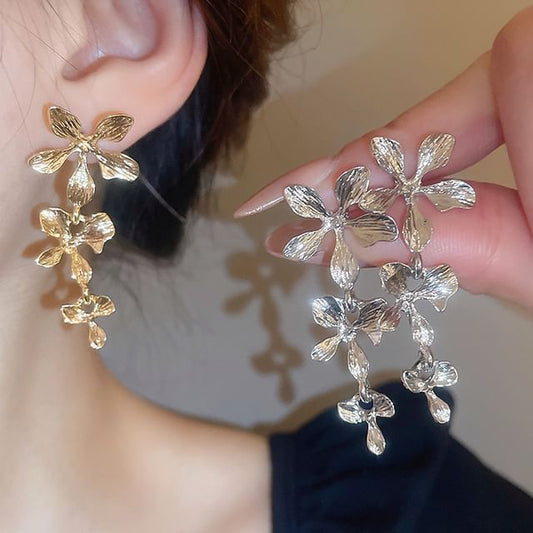 Flower Drop Alloy Earring