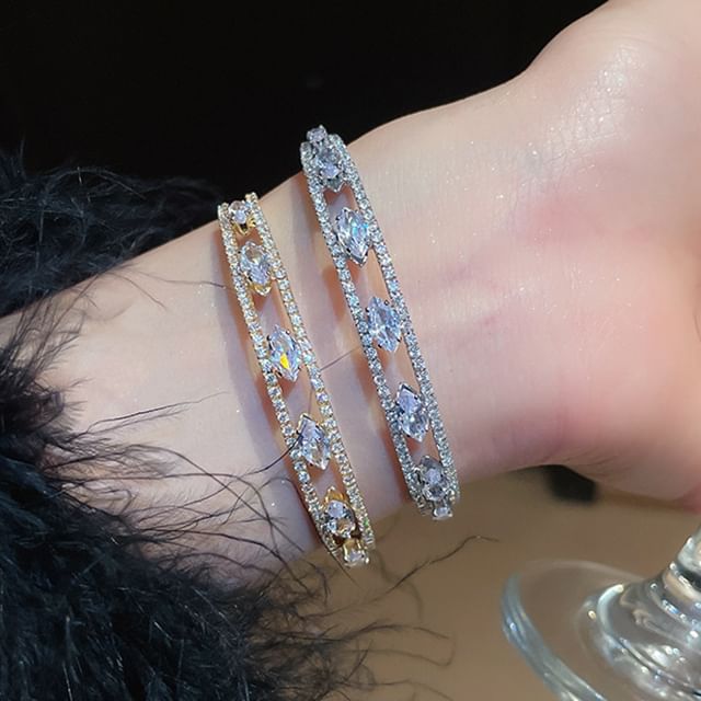 Open Bangle Rhinestone